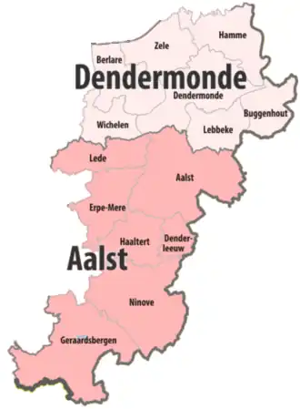 Kaart van Denderregio