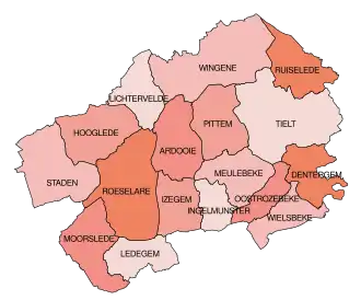 Kaart van Regio Midwest