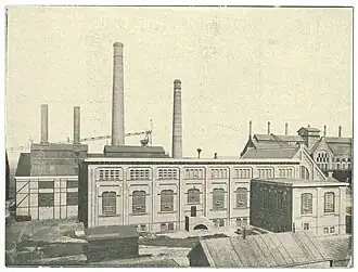 De Gemeentelijke Lichtfabrieken aan de Harmenjansweg anno 1907