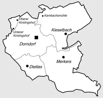 Kaart van Dorndorf (Krayenberggemeinde)