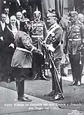 Keizer Willem in gesprek met Otto von Emmich (20 juni 1913)
