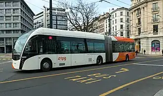 18-meter trolleybus voertuig voor Genève