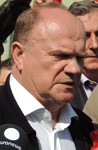 Zjoeganov op de 1 mei viering in 2012