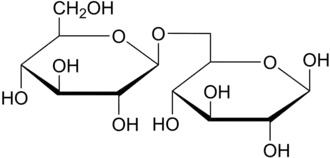 Structuurformule van gentiobiose