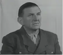 Georg Lörner tijdens de Processen van Neurenberg in 1947.
