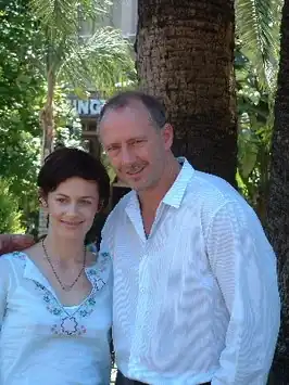 Sarah Clarke met haar man Xander Berkeley.