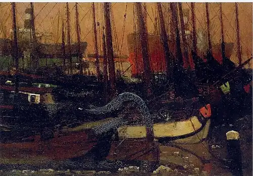 Schepen in het ijs, 1901