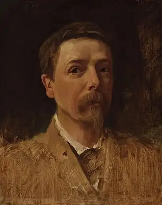 Zelfportret van George du Maurier, ca. 1879