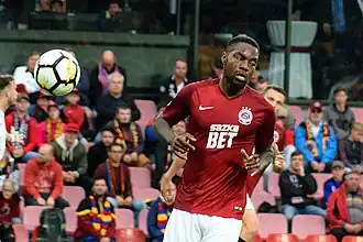 Mandjeck in 2017 als speler van Sparta Praag