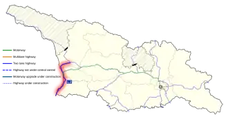 Senaki - Poti - Sarpi (Turkse grens)