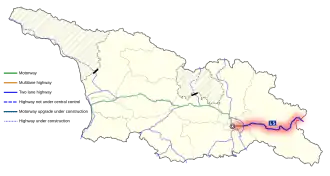 Tbilisi - Bakoertsiche - Lagodechi (Azerbeidzjaanse grens)