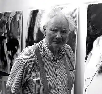 Lataster in zijn atelier (1987)