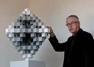 Ger de Joode in 2015, tijdens een tentoonstelling in Amersfoort