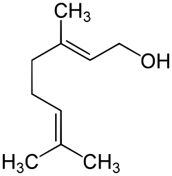 Structuurformule van geraniol