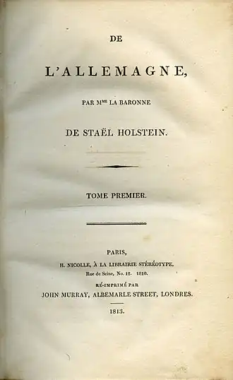 Titelpagina van het eerste deel