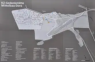 Plattegrond van het concentratiekamp (details leesbaar bij aanklikken)