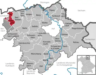 Kaart van Geroldsgrün