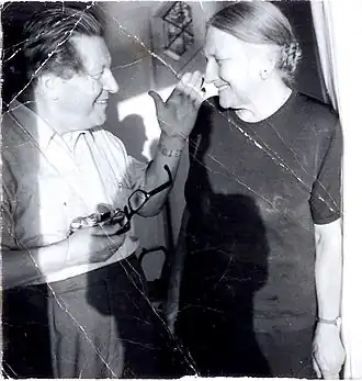 Truus Schröder en Gerrit Rietveld op latere leeftijd