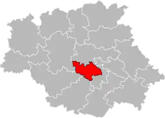 Locatie van het kanton