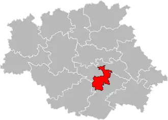 Locatie van het kanton