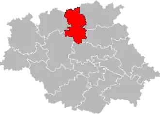 Locatie van het kanton