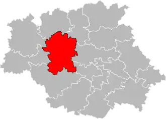 Locatie van het kanton