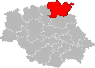 Locatie van het kanton