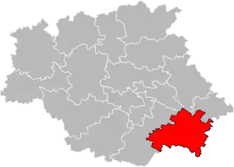 Locatie van het kanton