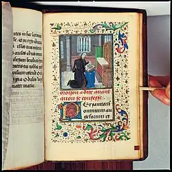 f179r: Opdrachtgever in gebed