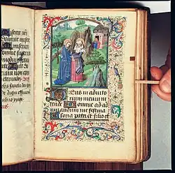 f83v: Maria bezoekt haar nicht Elisabeth