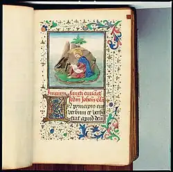 f16r: De heilige Johannes op Patmos