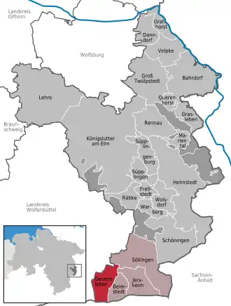 Kaart van Gevensleben