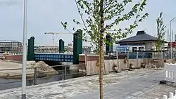 Gevlebrug met rechts het brugwachtershuisje (mei 2020)