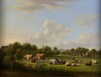 Gezicht op Assen (1841) vanaf de Beilerstraat