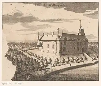 Kasteel Aldegonde in 1696.