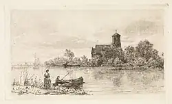 Gezicht op de Sint Urbanuskerk te Bovenkerk