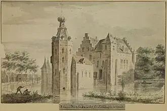 Oud-Berendrecht, op een fantasietekening uit 1731