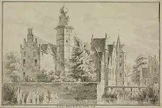 Westerveld in 1729, door Abraham de Haan