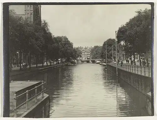 Het Singel in Amsterdam, anoniem, ca. 1900, ontwikkelgelatinezilverdruk