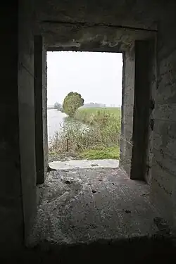 Binnenzijde van een van de bunkers