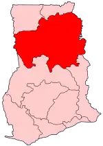 Locatie van Northern in Ghana