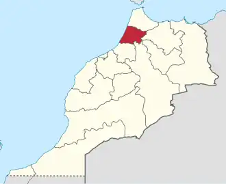 Kaart van Gharb-Chrarda-Béni Hsen