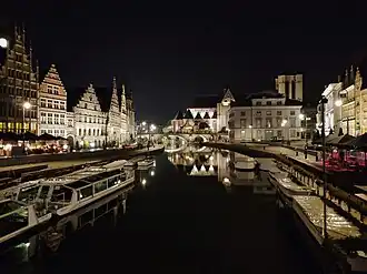 Nachtpanorama van Gent