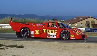 Gianpiero Moretti op Laguna Seca in 1984.