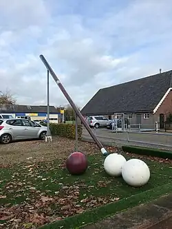 Reuze keu en biljart ballen