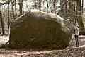 De Giebichenstein, een grote zwerfsteen in het Kraaienbos (Krähe), 10&nbsp;km ten oosten van de stad