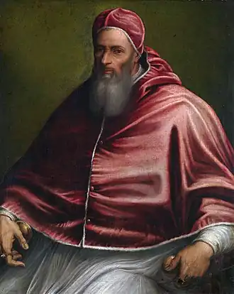 Portret van Paus Julius III (Girolamo Siciolante da Sermoneta, Rijksmuseum Amsterdam)