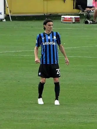 Biava op het trainingsveld van Atalanta Bergamo