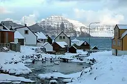 Gjógv in de winter