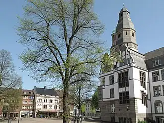 Gladbeck, plein bij het oude stadhuis